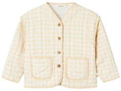 Lil Atelier checkered quilt jacket coconut milk